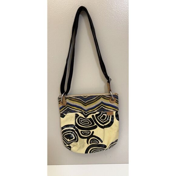 Vintage Fossil Key-Per coated canvas crossbody - Picture 2 of 10